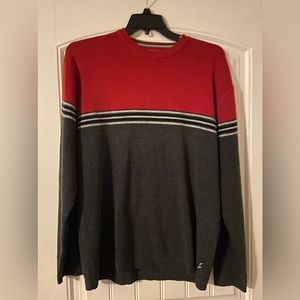 Men’s xg Brand Red and Gray Y2K Crewneck Sweater XL